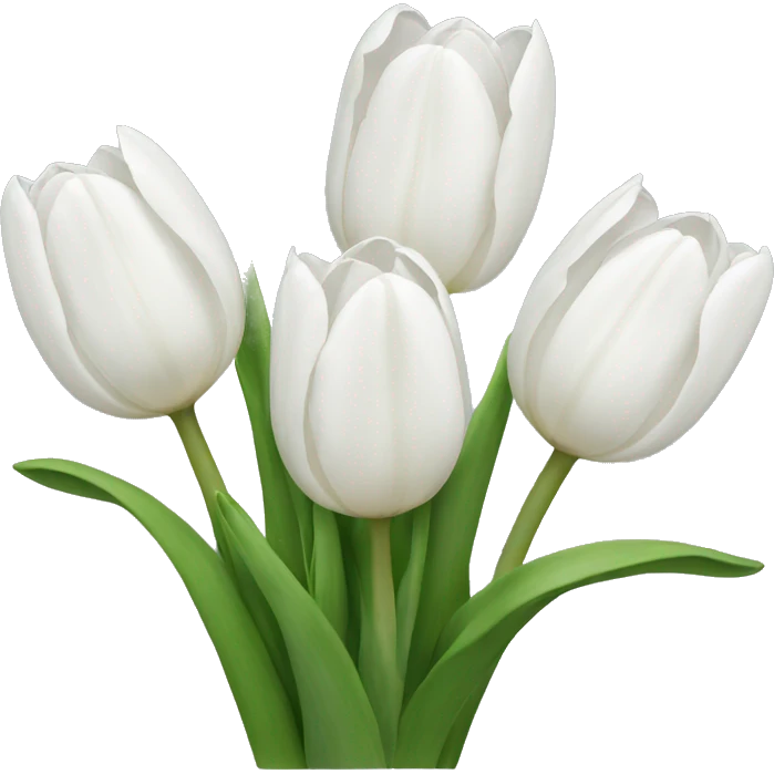 white tulips emoji