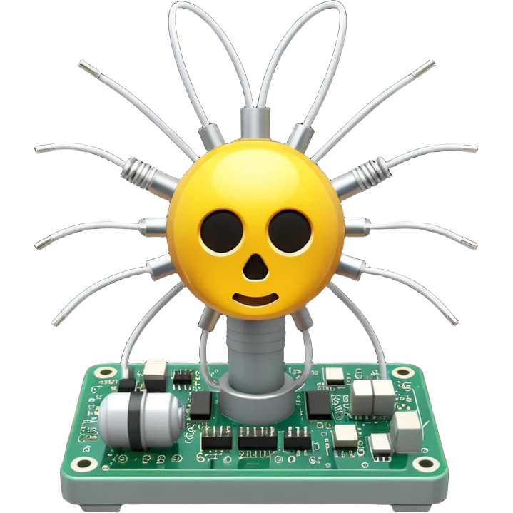 science, chemicals, electronics, electric wires, light bulb, LED, resistors, circuit board, ic, physics,  nuclear model emoji