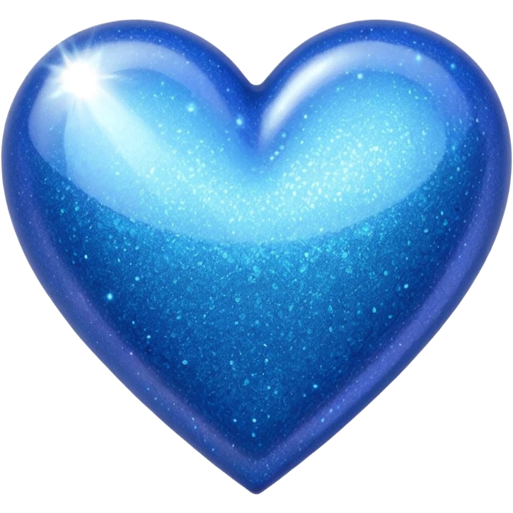 Blue glitter heart emoji