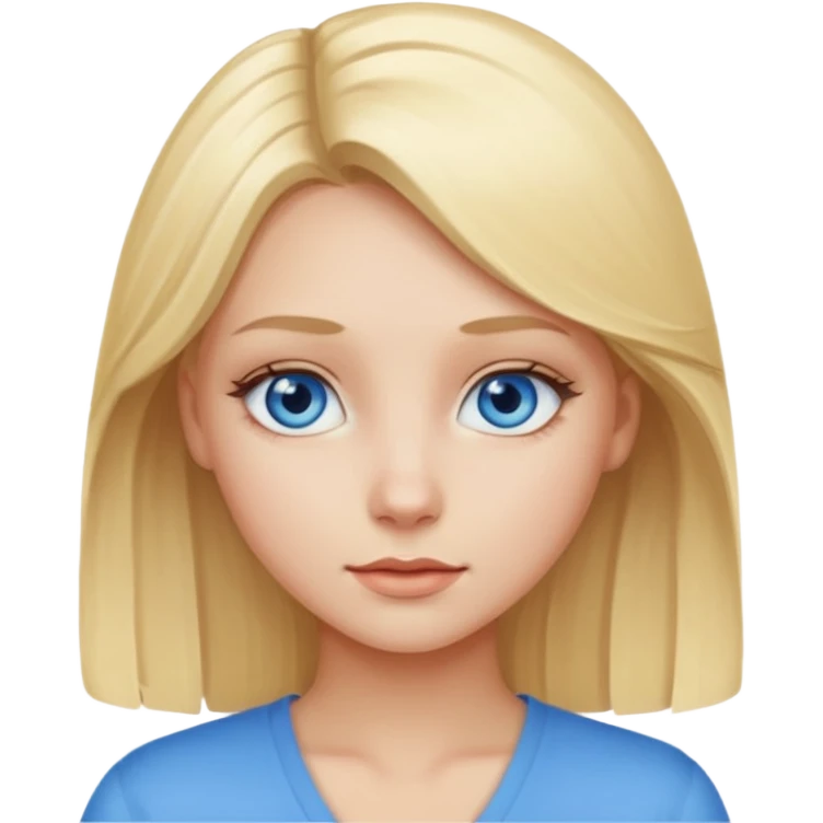 Blonde girl with blue eyes  emoji