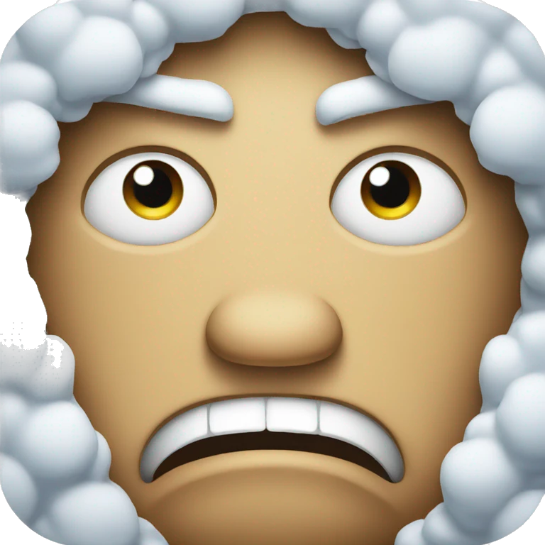 angry snow covered face emoji