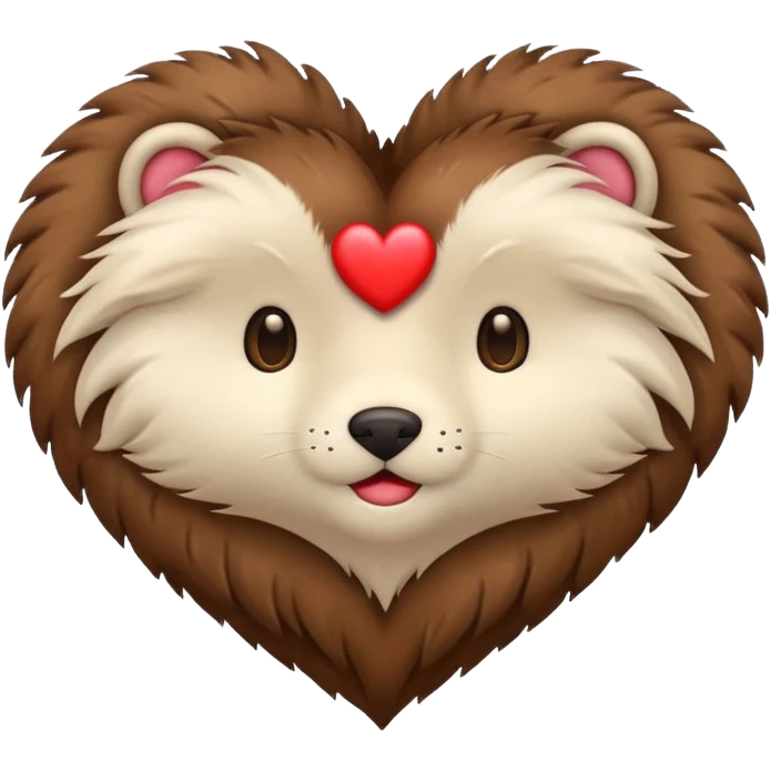 heart made out of fur emoji