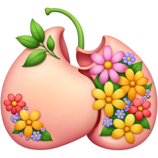 Stomach with flowers emoji