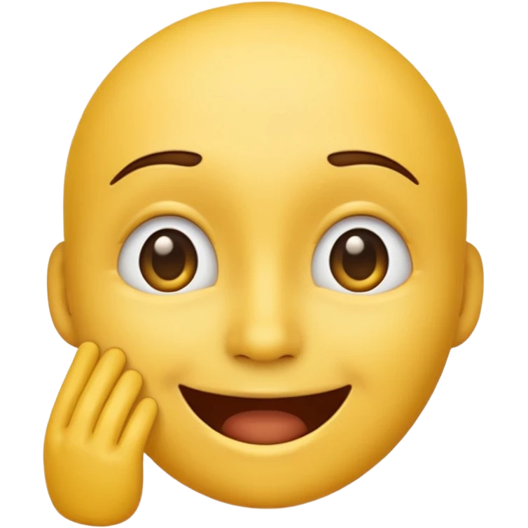 telling a secret yellow emoji emoji