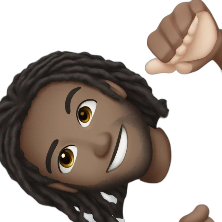 happy with dreadlocks portrait emoji