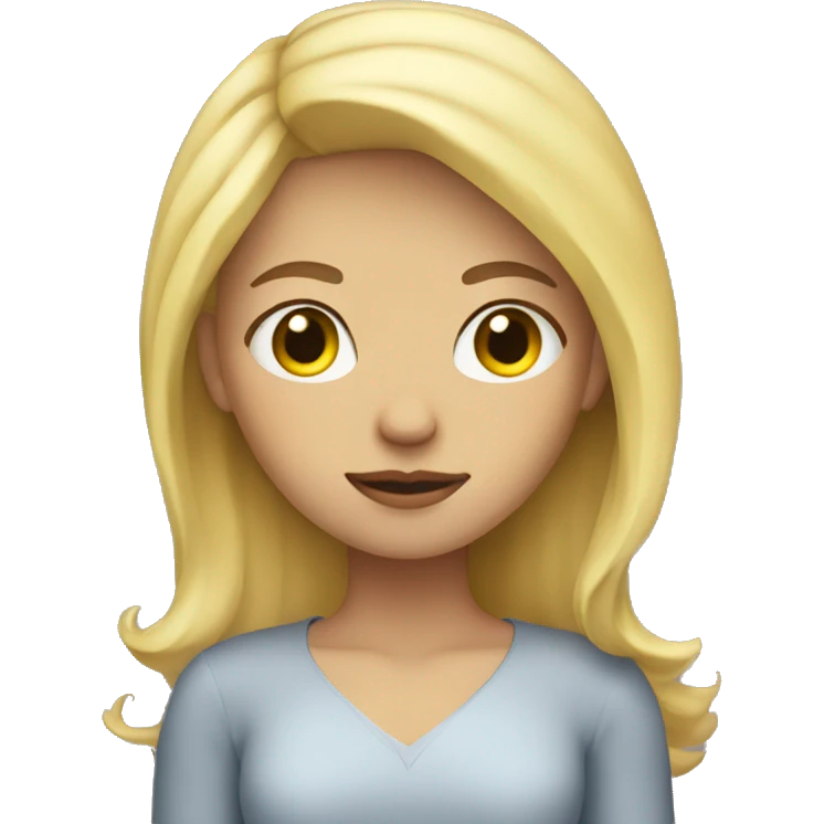 blonde girl with closed eyes emoji