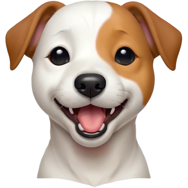 Cinematic Cute Yawning Jack Russell Terrier Portrait Emoji, Head tilted slightly with a dramatic, wide-open yawn, showcasing a compact, energetic form with floppy ears and sleepy, half-closed eyes, a slightly open mouth revealing gentle canine charm, Simplified yet irresistibly adorable features, highly detailed, glowing with a soft, cozy glow, high shine, relaxed yet expressive, stylized with a dash of whimsical canine ease, soft glowing outline, capturing the essence of a drowsy yet affectionate Jack Russell Terrier that appears ready to stretch out and yawn its way out of the screen! emoji