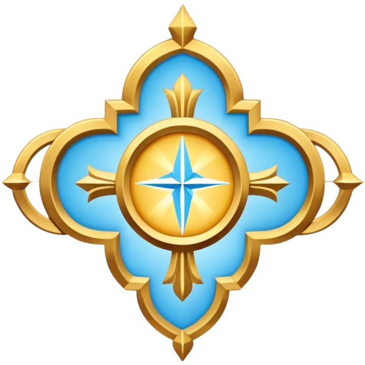 Apostle's emblem with a touch of light blue emoji
