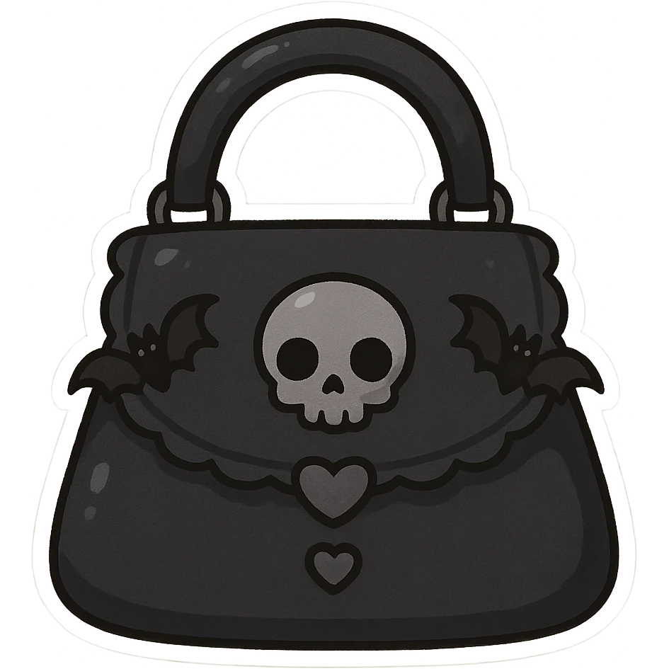 Goth black object emoji