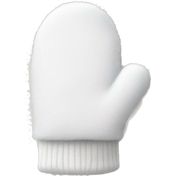 Warm fluffy white mittens emoji
