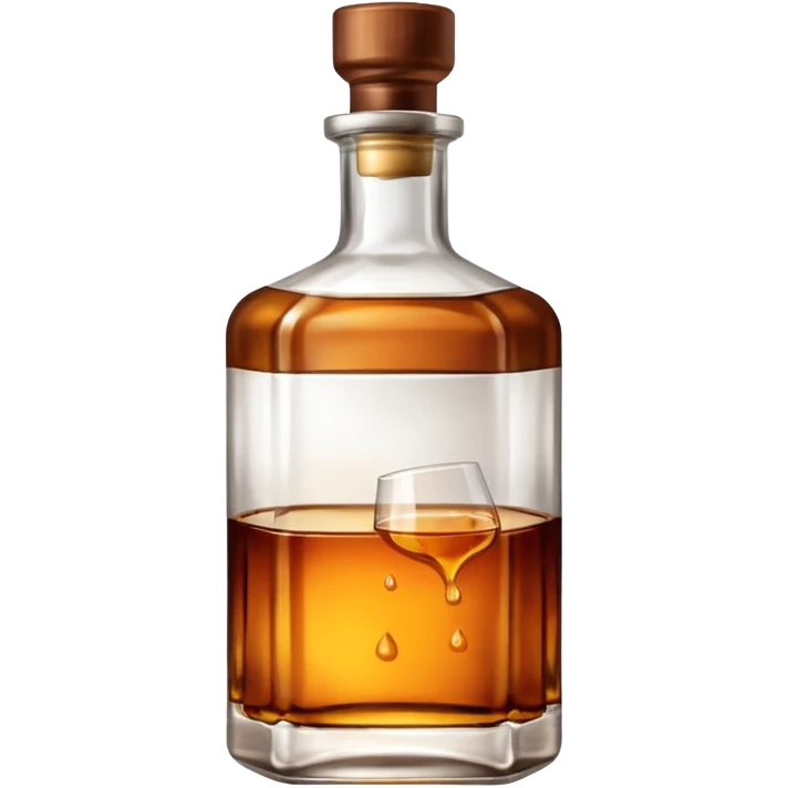 A bottle of whiskey emoji