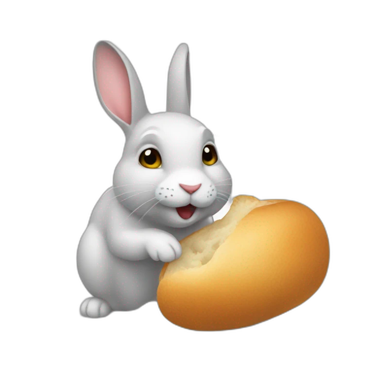 Chat qui mange un lapin emoji