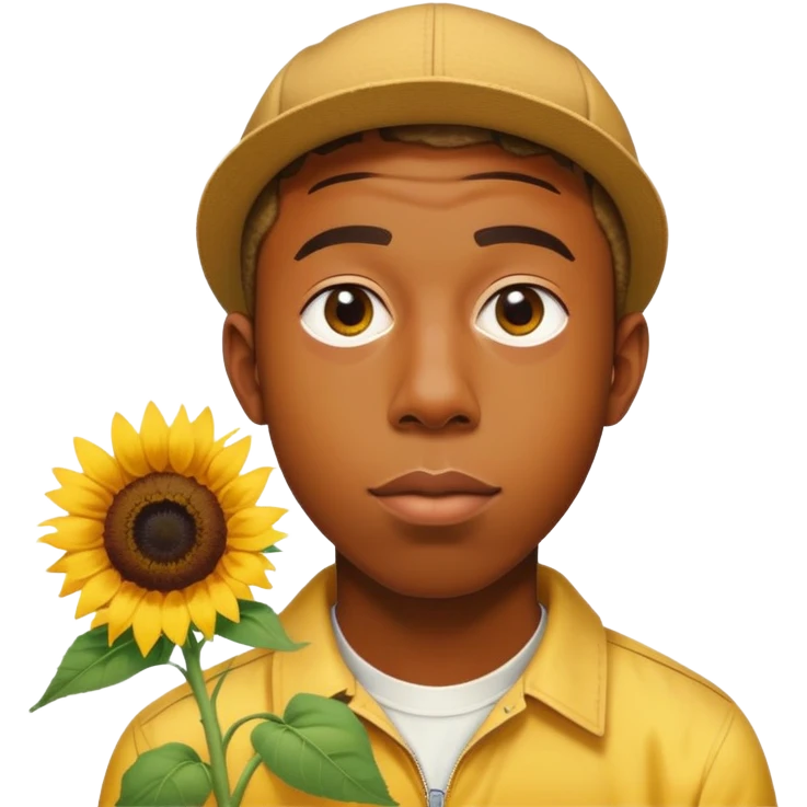 Tyler the creator with sunflower  emoji