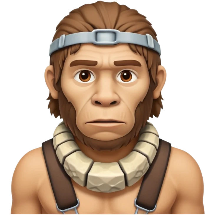 Neanderthal with a neck brace emoji