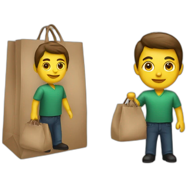 employee with a bag emoji