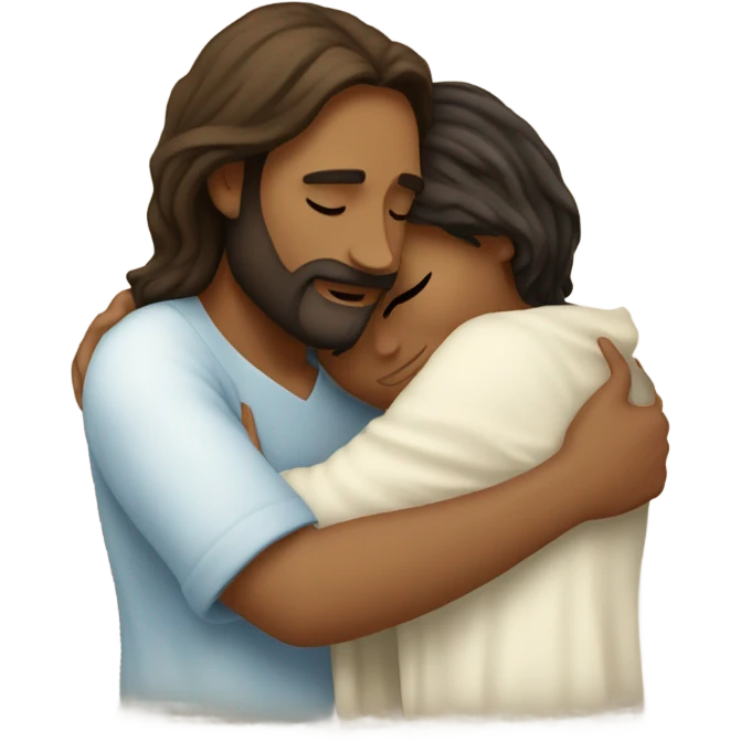 Jesus hugging Khalyn emoji
