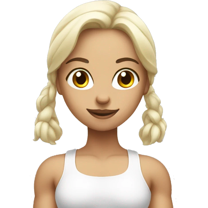 White bodybuilder girl emoji