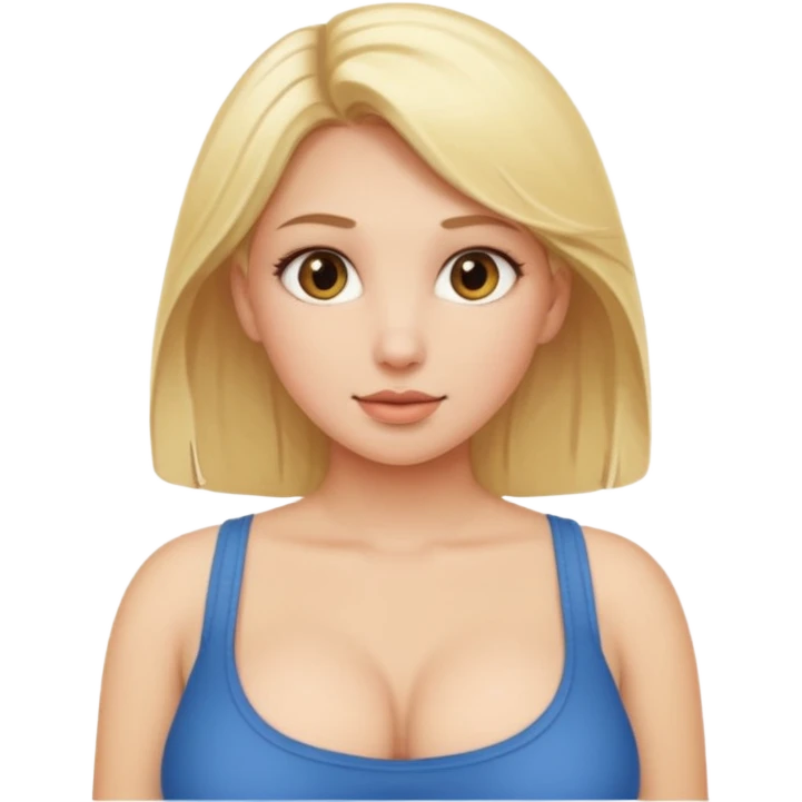 Hot blonde girl with big boobs emoji