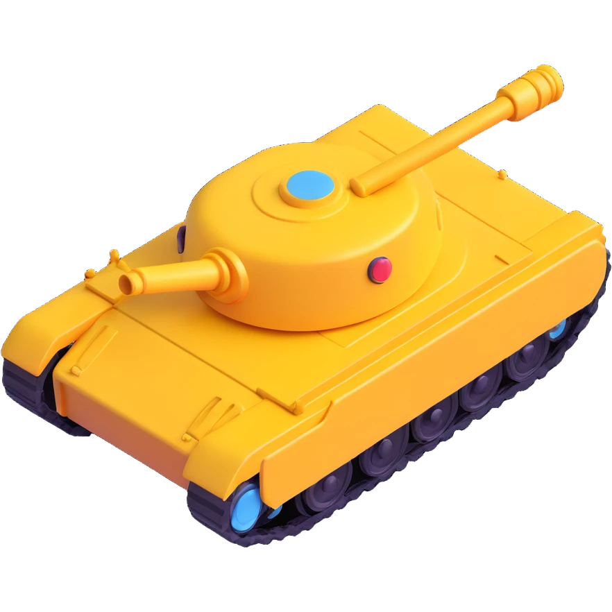 tank from bird's-eye view, microsoft style 3d fluent emoji emoji