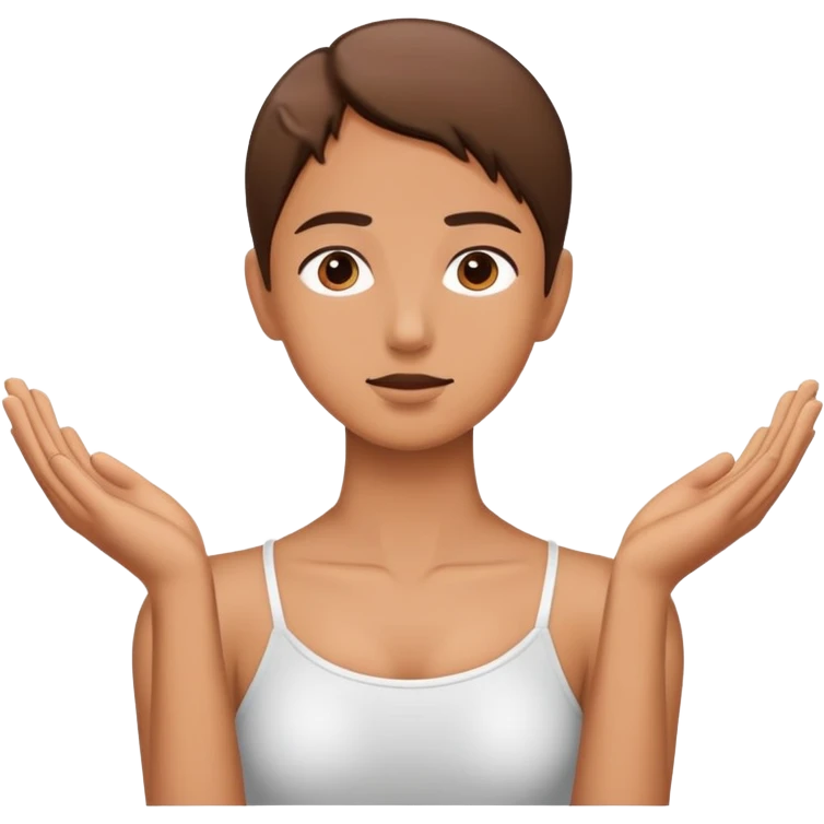 Emoji cupping neck with hands emoji