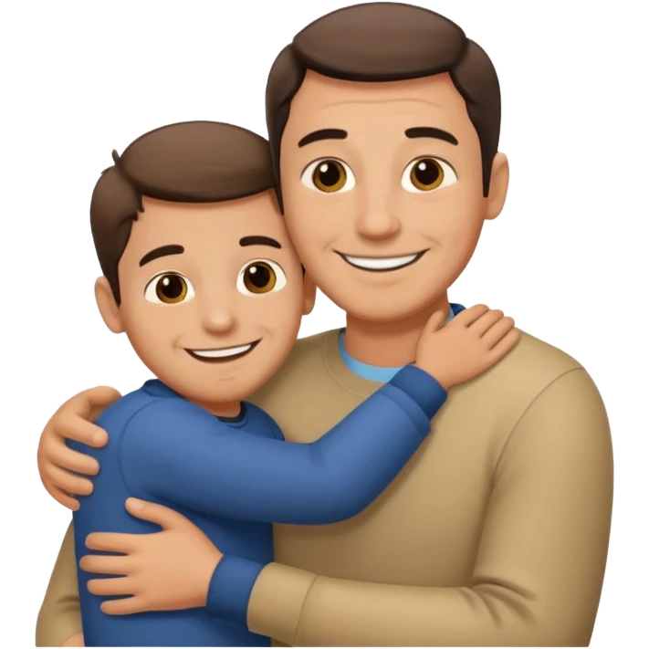father-in-law and son-in-law hugging emoji