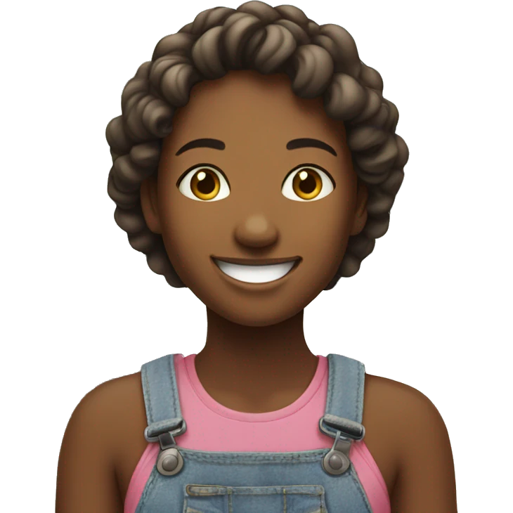 smiling girl outdoors in daylight emoji