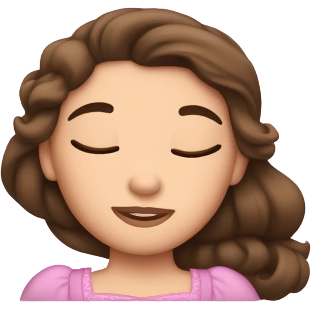 Sleeping brunette beauty Disney emoji