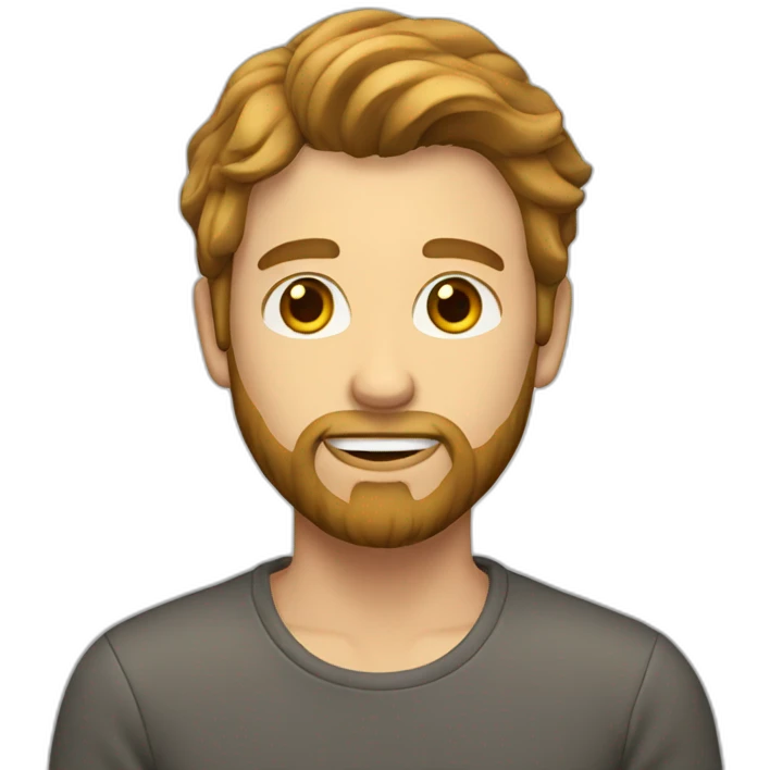 Guy with light brown hair and a beard emoji