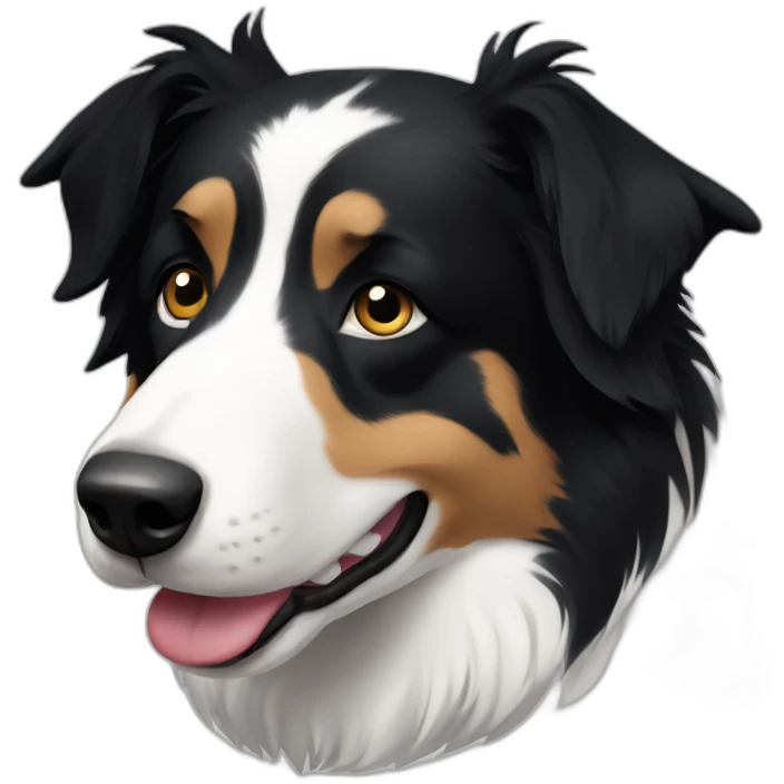 black-and-white-smoothe-coat-border-collie emoji
