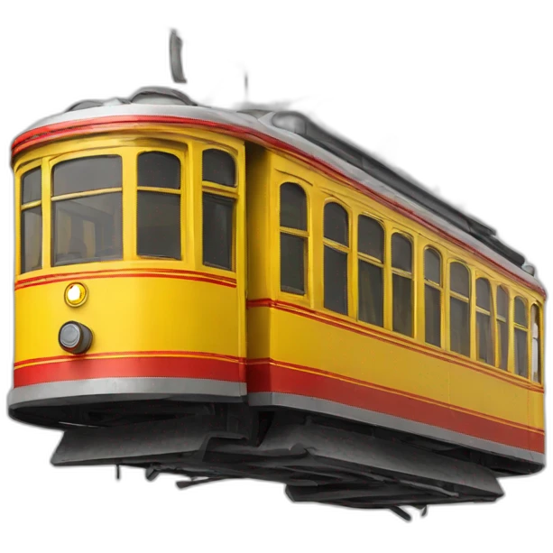 soviet red yellow tram emoji