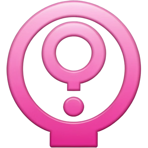 female gender symbol with pink gradient classic emoji style emoji