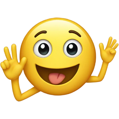 Laughing Emoji with hands emoji