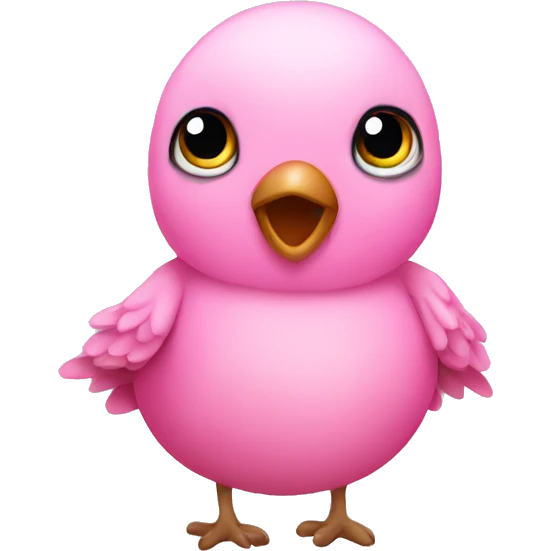 Cute pink bird emoji