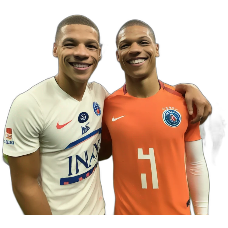 Mbappé prend une photo avec inoxtag emoji