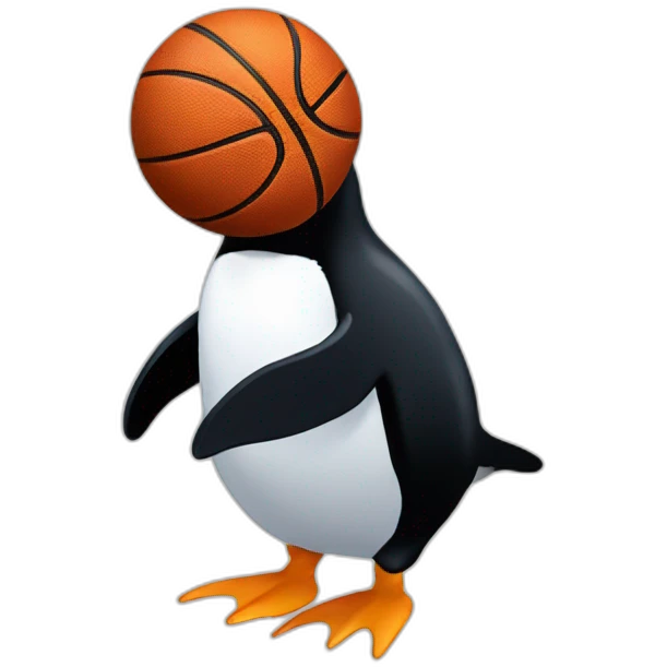 penguin basketball emoji