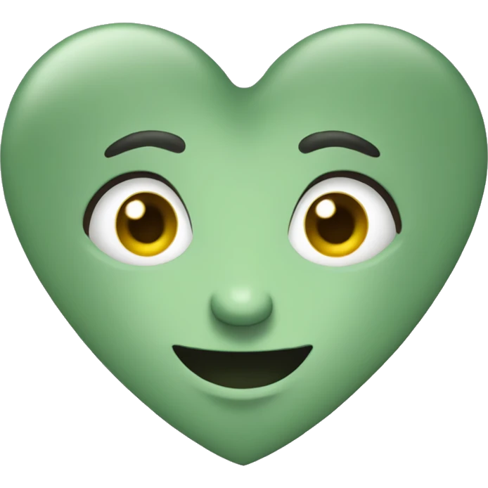 Sage green heart emoji