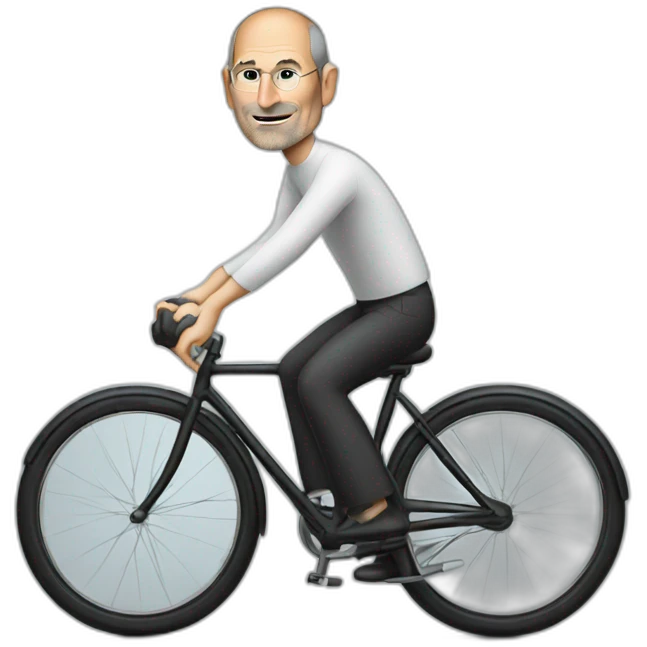 steve jobs riding bicycle emoji