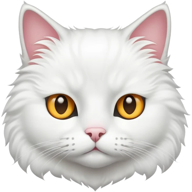 Emoji głowa białego kotka emoji