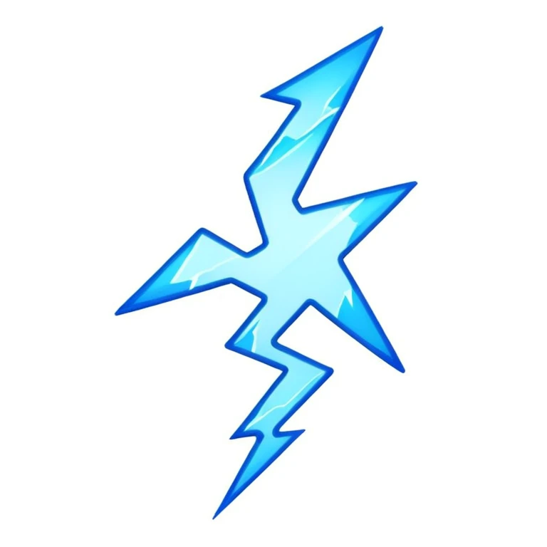 Blue lightining emoji
