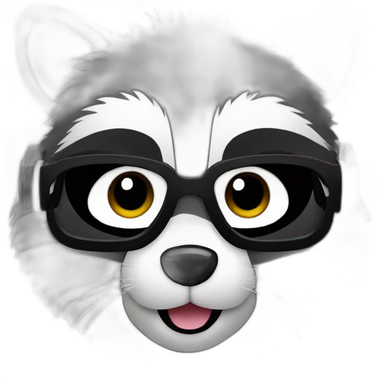 raccoon DJ emoji