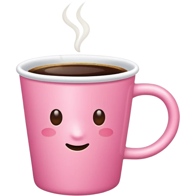 clean pink cup, no details. simple cup of coffee emoji