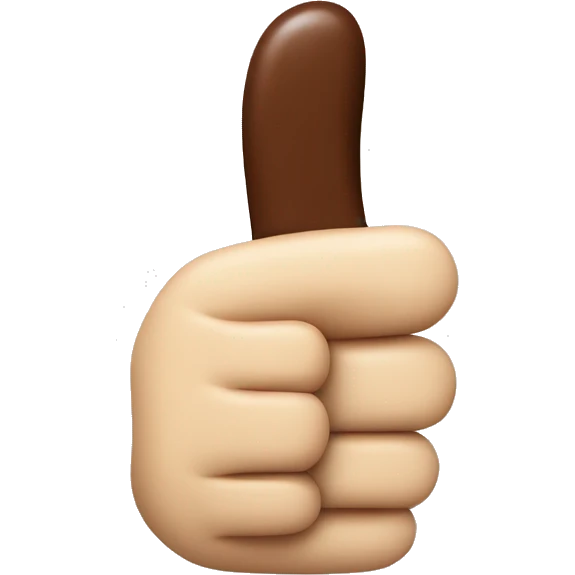Thumbs up, with chocolate on the tip emoji