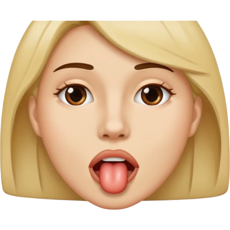 Foot stuck in woman's mouth  emoji