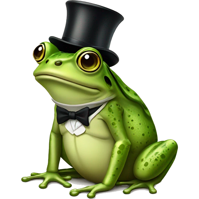 Frog with a monocle￼ emoji