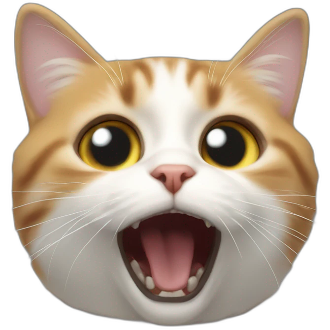 Slow shutter shocked cat emoji