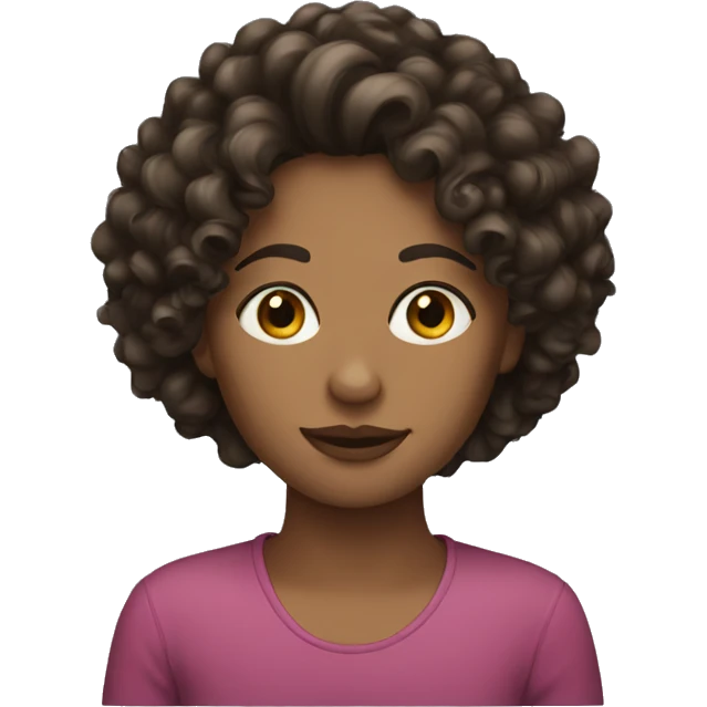 Curly brunette emoji