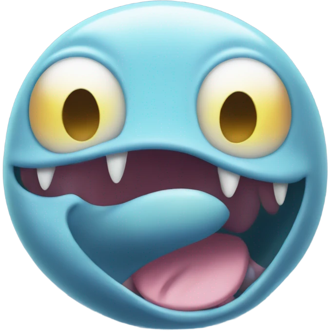 wooper from pokemon with shocked face emoji