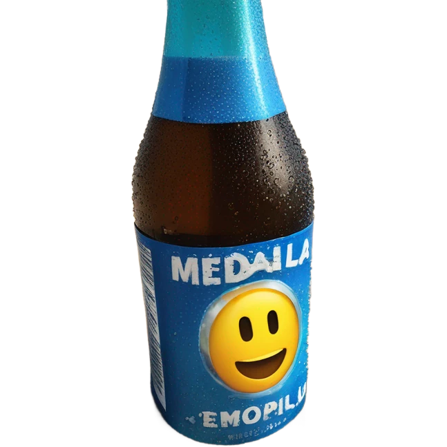 Medalla beer on the beach  emoji