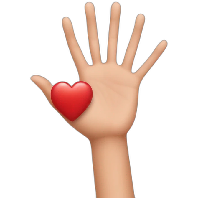 Coeur avec les mains emoji