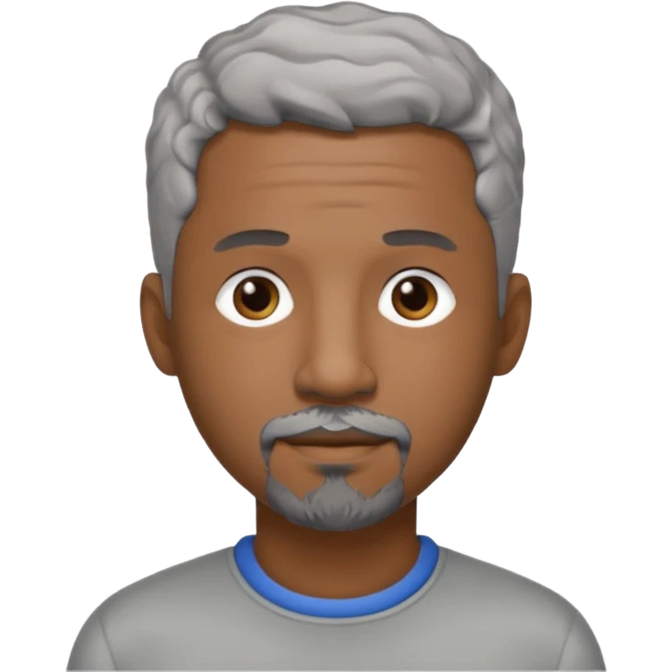 A cool debinaire black man with a very short wavy gray haired crew cut and a very short trimmed goatee beard saying goodnight. emoji